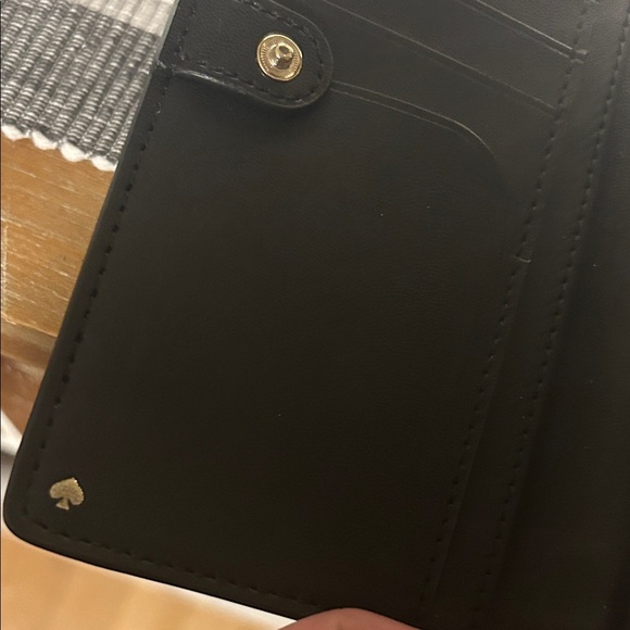 Kate Spade Glitter Black Wallet with Silver Detail - Picture 5 of 7